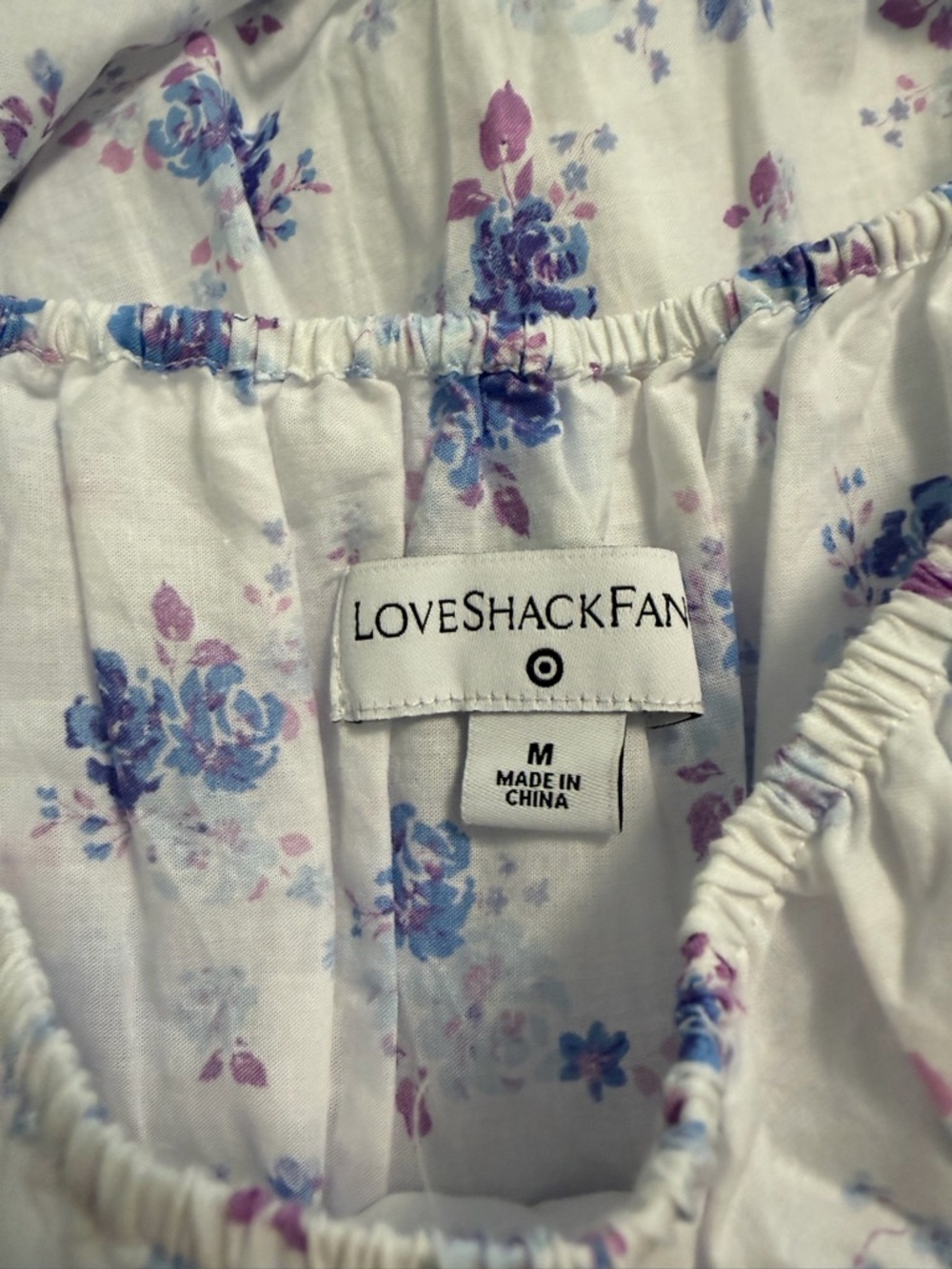 LoveShackFancy & Target Collab  White Maxi Dress with Blue Floral - Picture 2 of 6